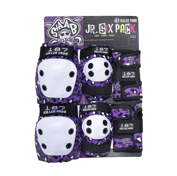 187 Junior Pad Set Purple Leopard