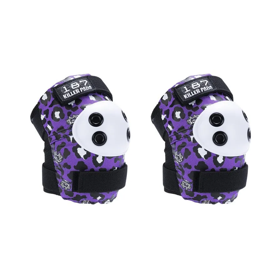 187 Junior Pad Set Purple Leopard