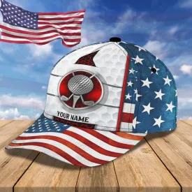 4th of July Personalized Golf Cap for Men 3D All Over Printed for Golf Players