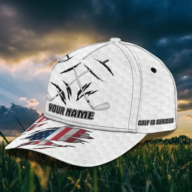 4th of July Personalized Golf Cap for Men 3D All Over Printed for Golf Players