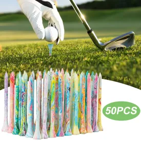 50PCS Wood Golf Tees Colorful Golf Training Ball Tees