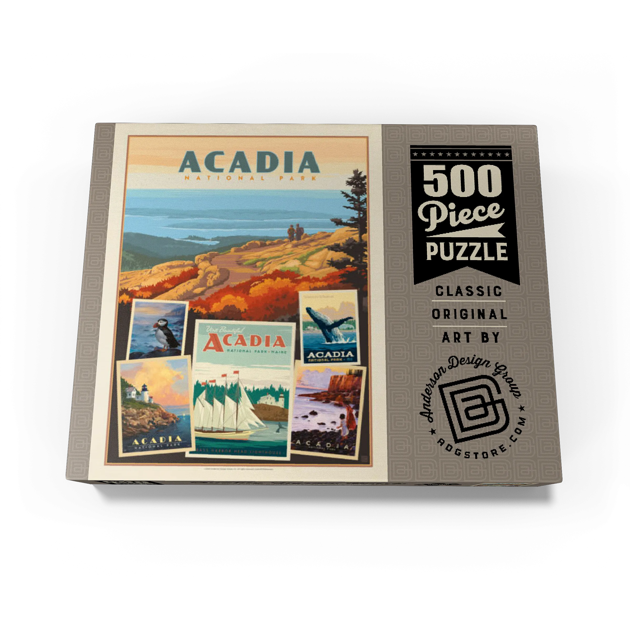 Acadia National Park: Collage Print, Vintage Poster