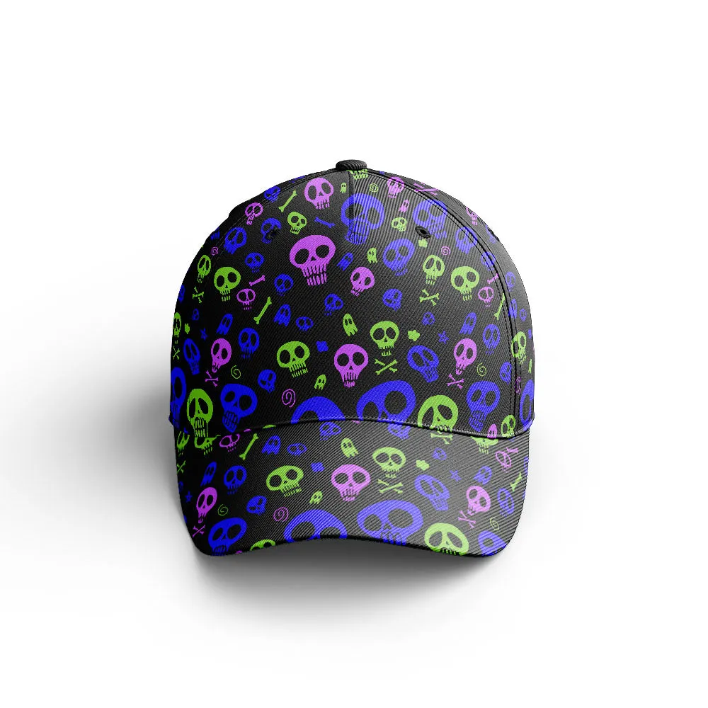 Adjustable Truck Driver Cap Baseball Caps Colorful Skull