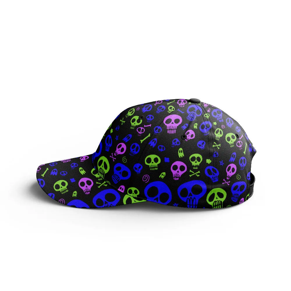 Adjustable Truck Driver Cap Baseball Caps Colorful Skull