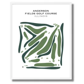 Anderson Field Golf Course, Illinois - Printed Golf Course