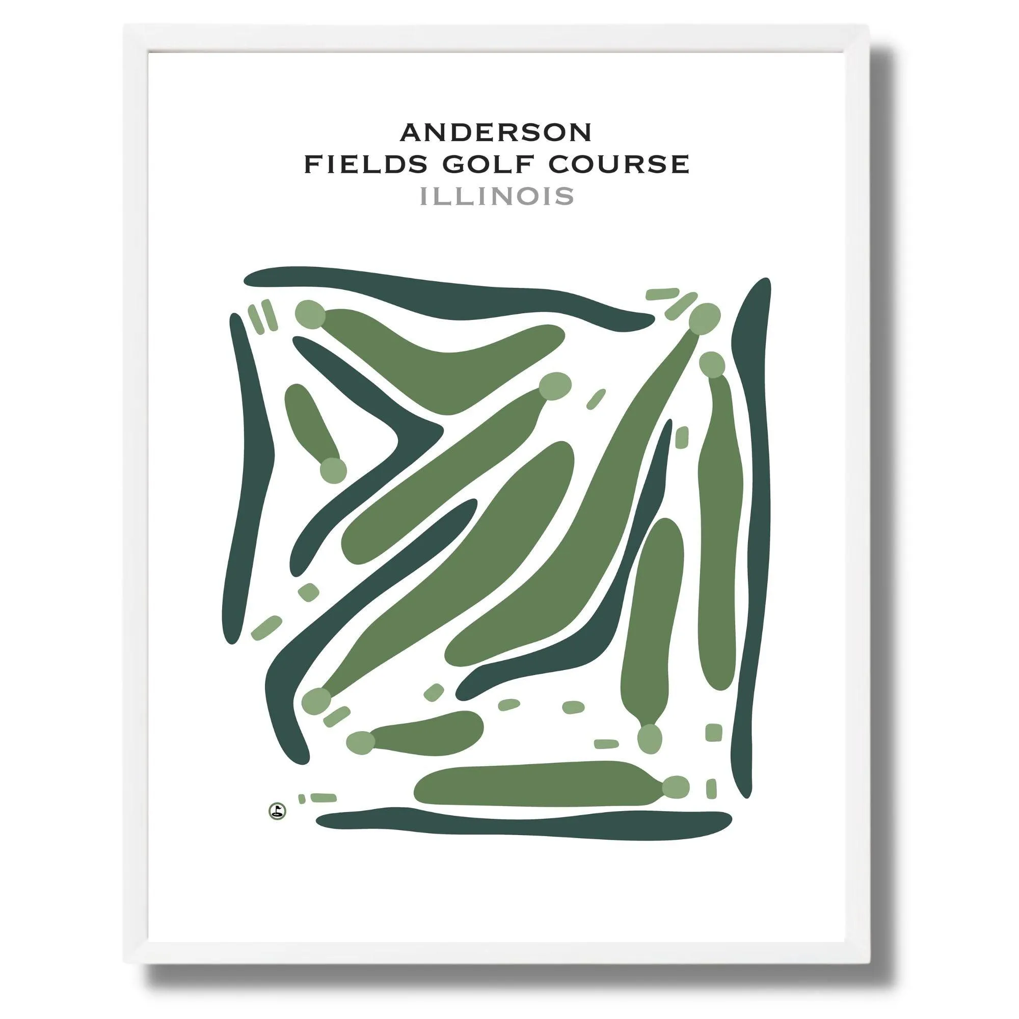 Anderson Field Golf Course, Illinois - Printed Golf Course