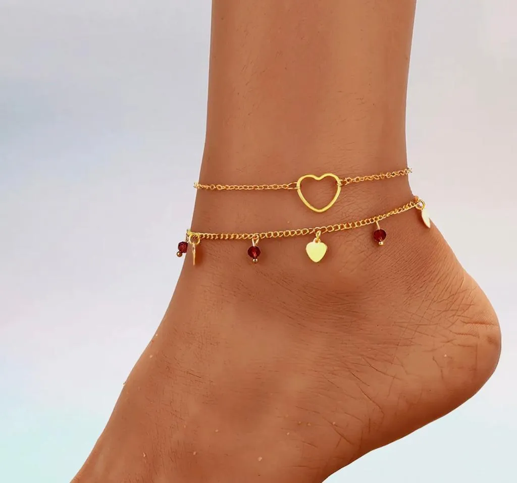 Anklet heart