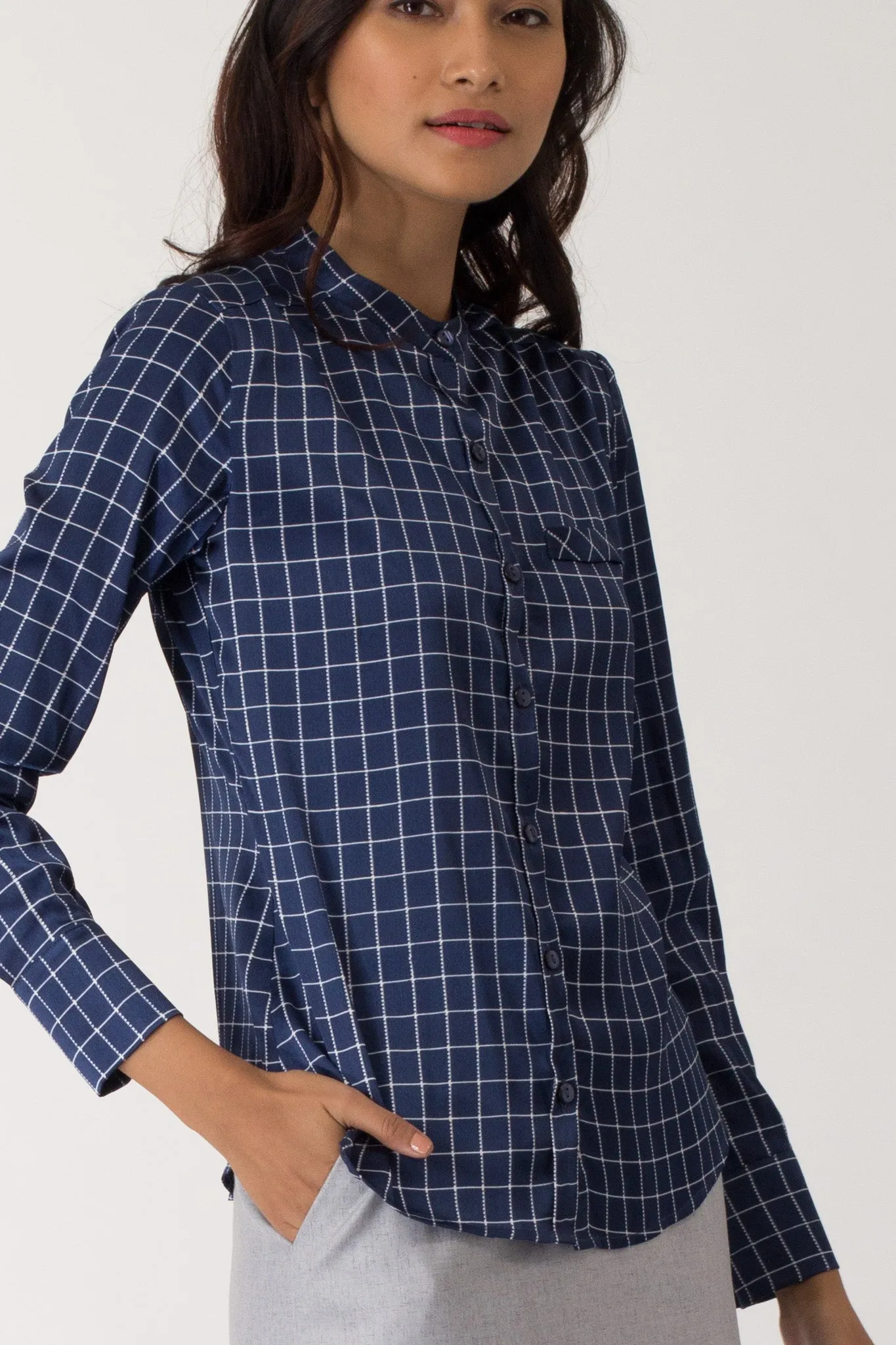 Atlantic Silk-Satin Formal Shirt