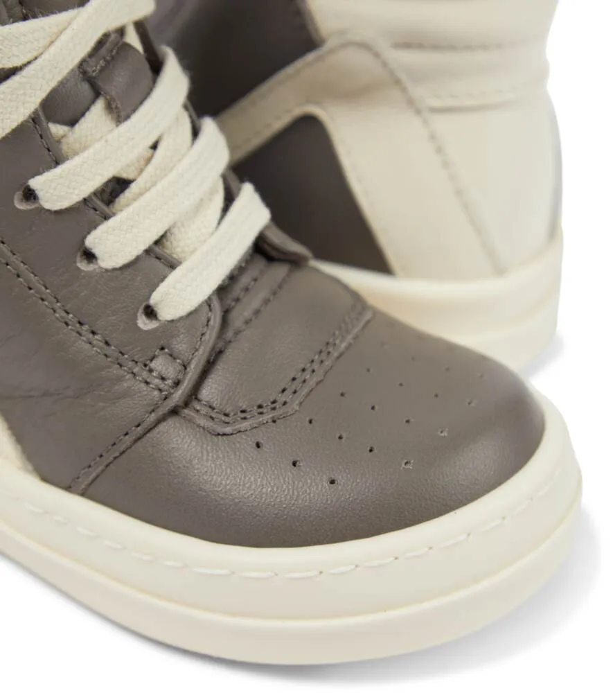 Baby Geo Rick Owens High Top Sneakers, Gray