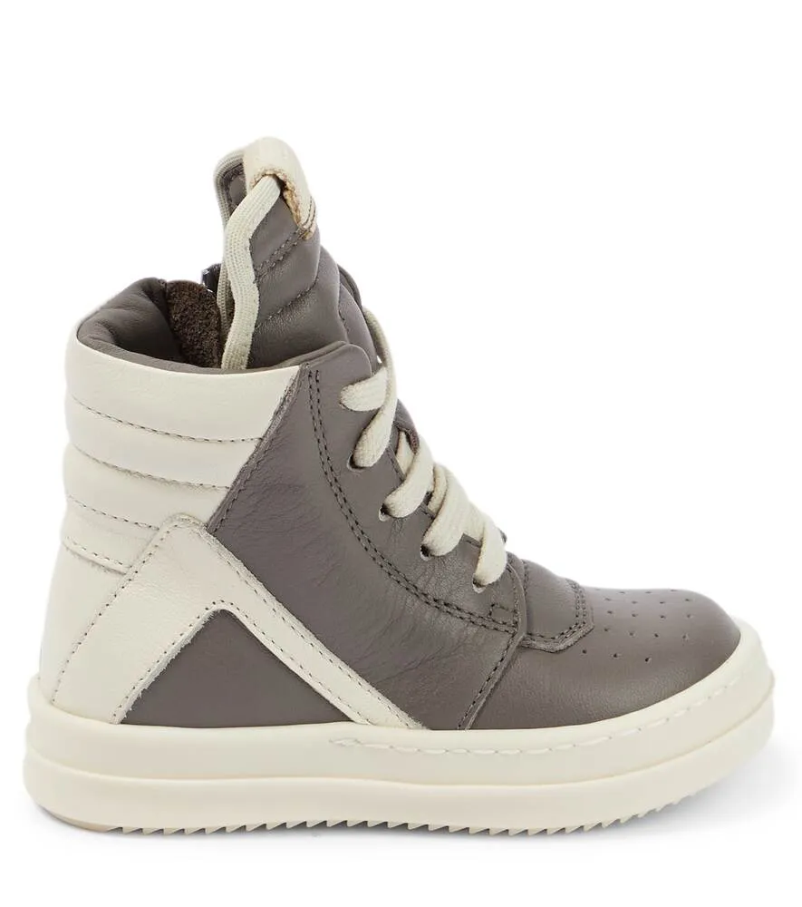 Baby Geo Rick Owens High Top Sneakers, Gray