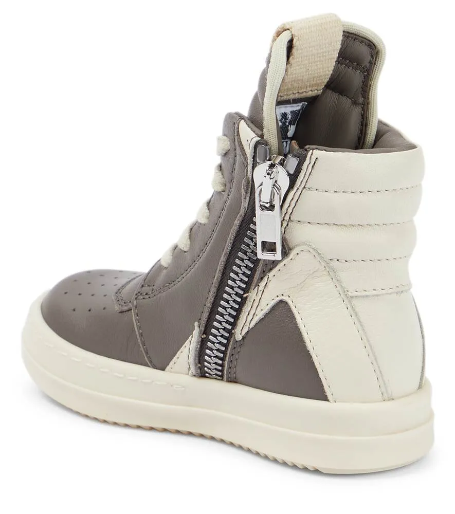 Baby Geo Rick Owens High Top Sneakers, Gray