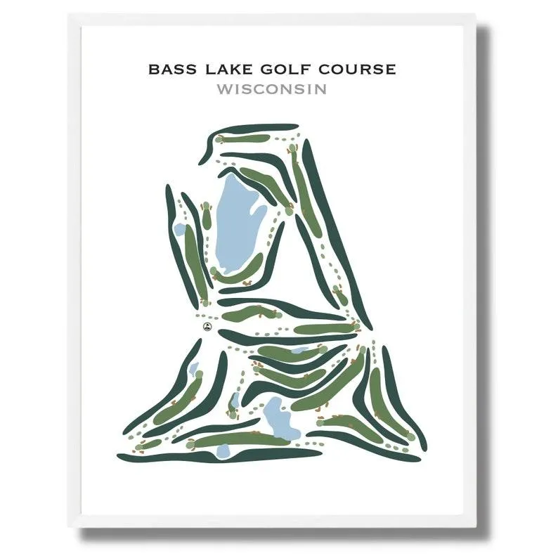 Bass Lake Golf Course, Wisconsin - Printed Golf Courses