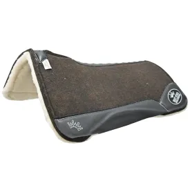 Best Ever 1" OG Fleesar Series Saddle Pad with Black Wear Leathers & Silver Patch- 32"X32"