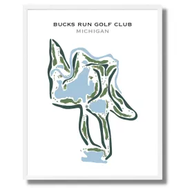 Bucks Run Golf Club, Michigan - Printed Golf Course