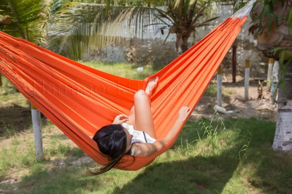 Colombian Double Hammock with Bamboo Stand