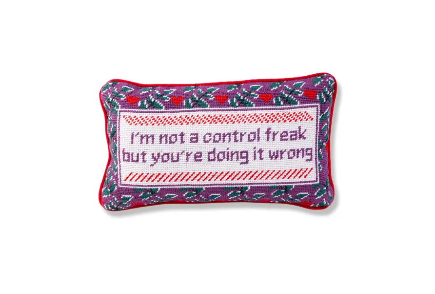 Control Freak Needlepoint Pillow