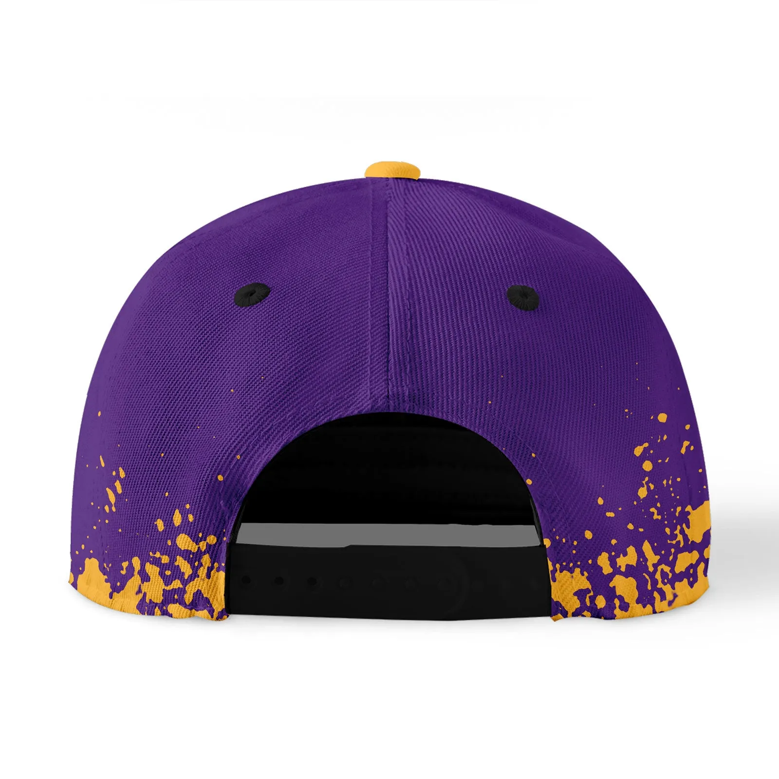 Custom Purple Yellow Hat Sport Design Cap Stitched Adjustable Personalized YW061-D020231-4