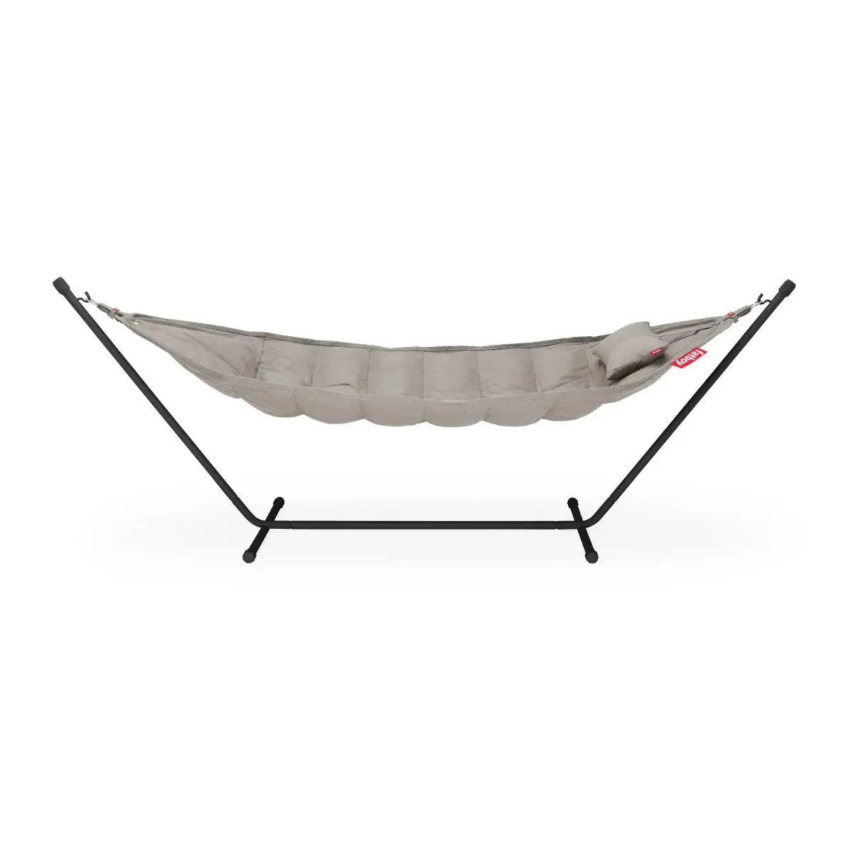 Fatboy Superb Hammock with Pillow and Black Frame (Grey Taupe)