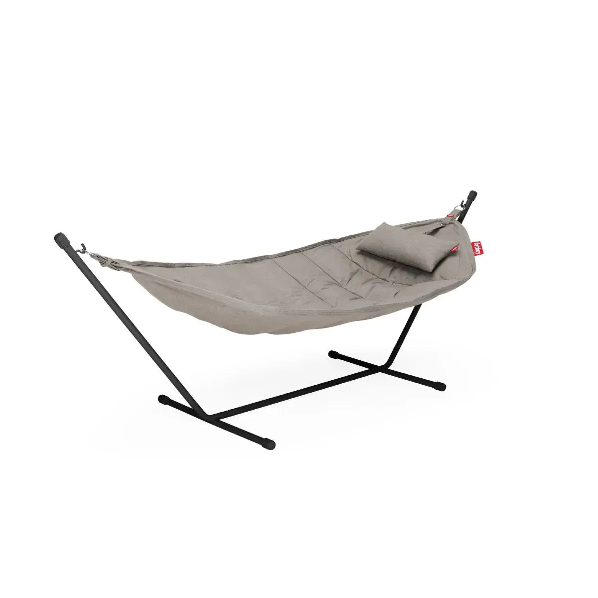 Fatboy Superb Hammock with Pillow and Black Frame (Grey Taupe)