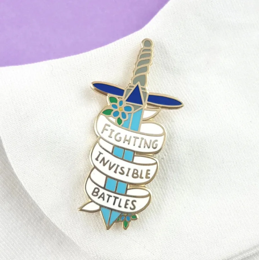 Fighting Invisible Battles Lapel Pin