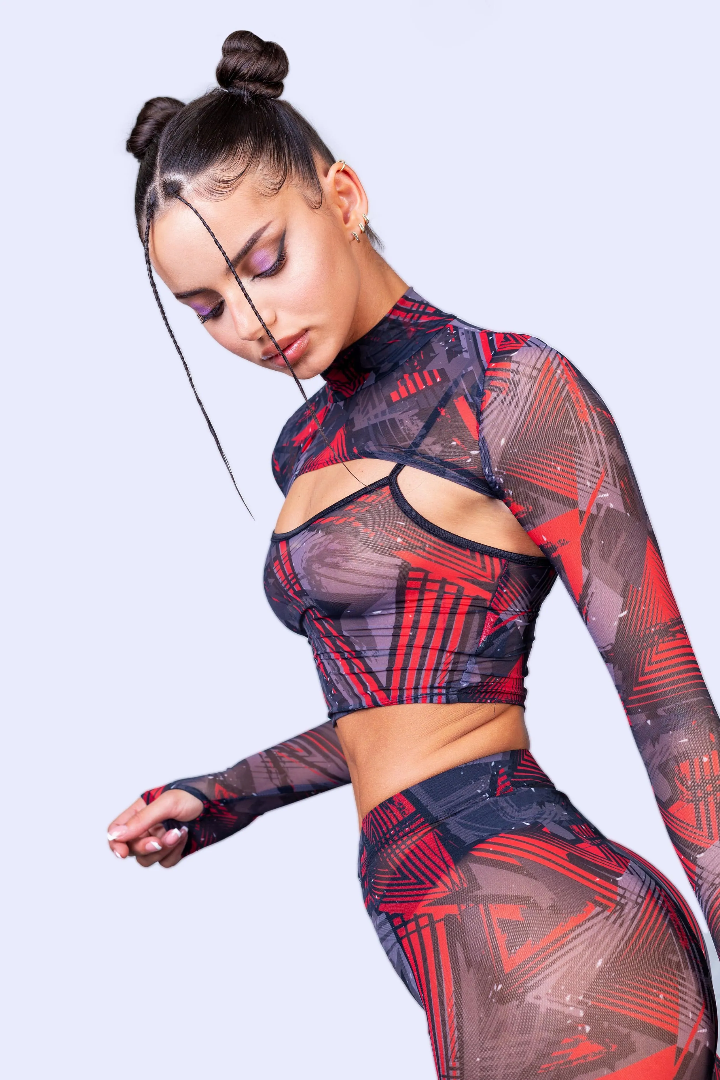 Futura Mesh 2 Piece Shrug Top