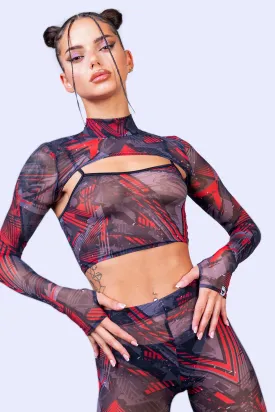 Futura Mesh 2 Piece Shrug Top