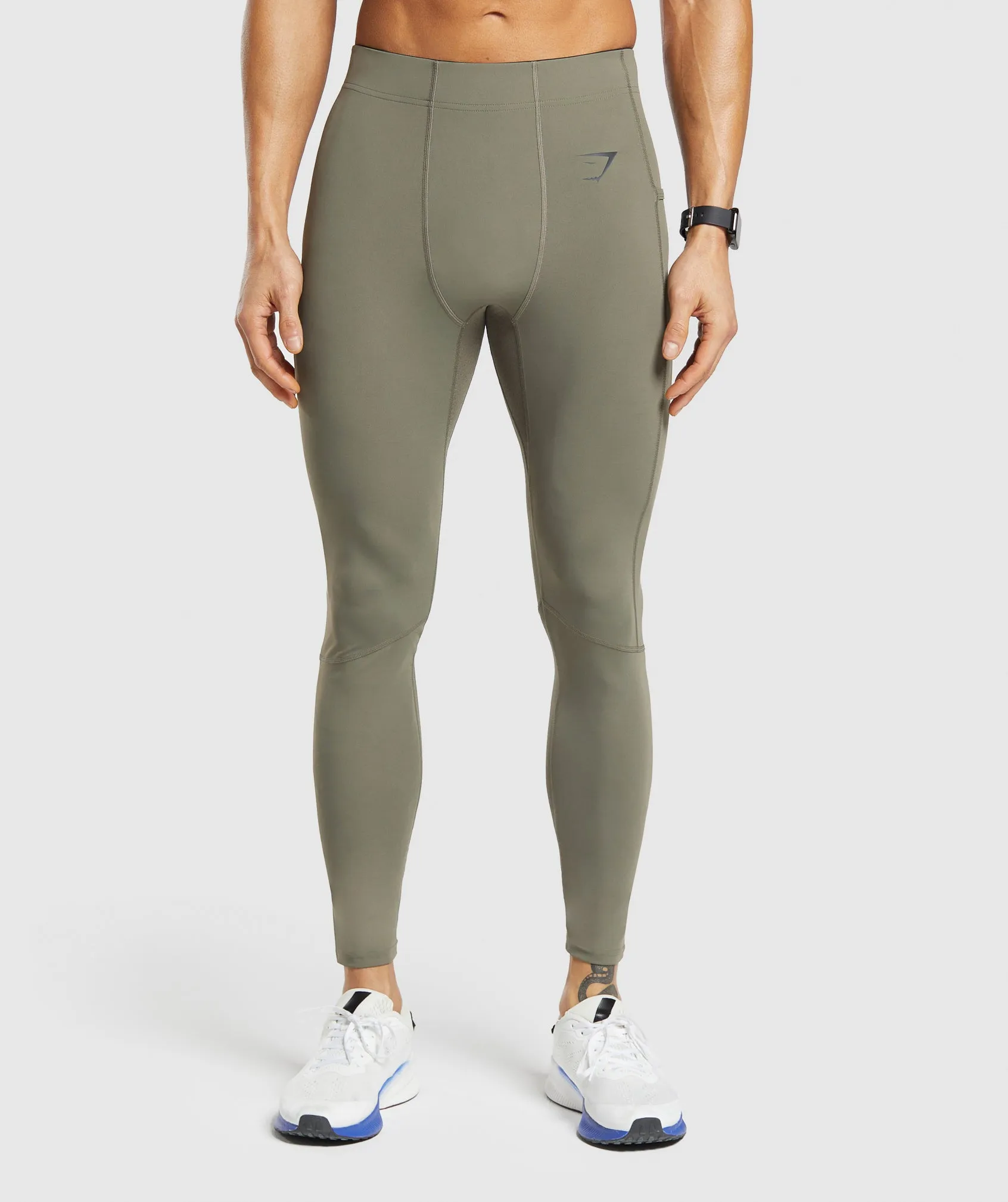 Gymshark Control Baselayer Leggings - Base Green