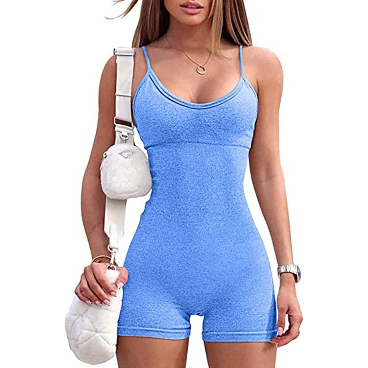 hanna tight fitting shorts jumpsuit