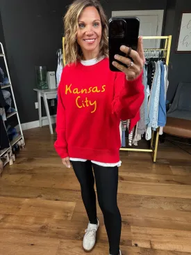 KC Graphic Sweater - Red