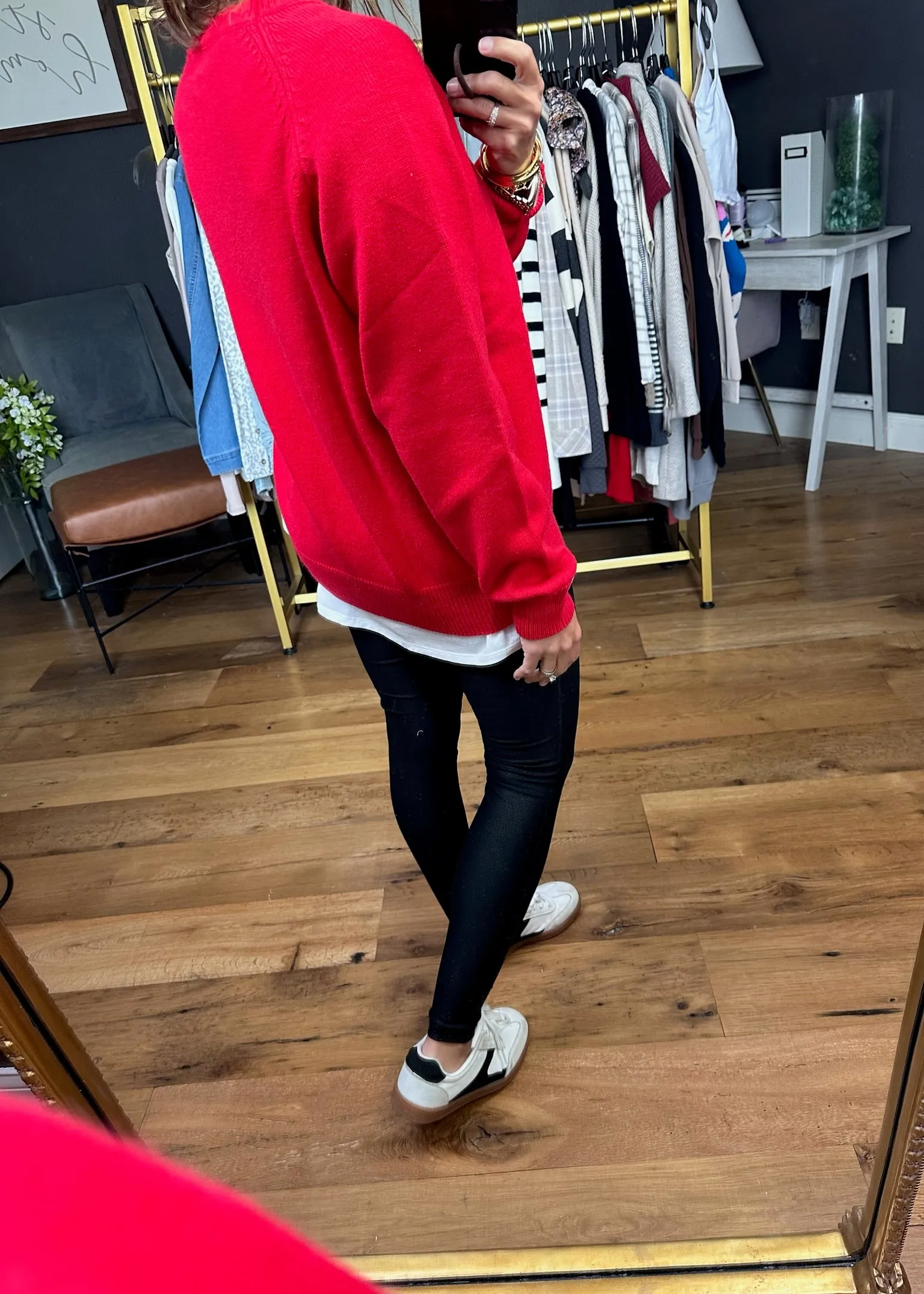 KC Graphic Sweater - Red