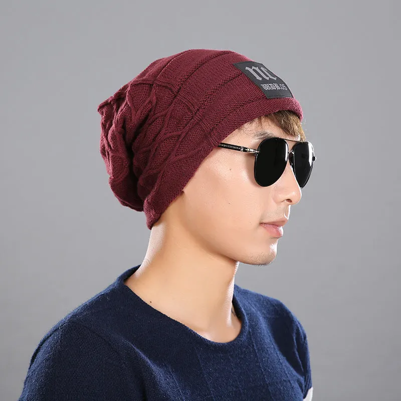 Knitted Striped Beanie