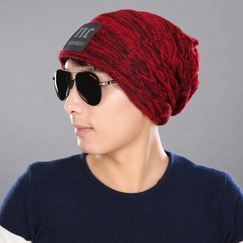 Knitted Striped Beanie