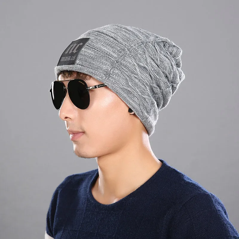 Knitted Striped Beanie