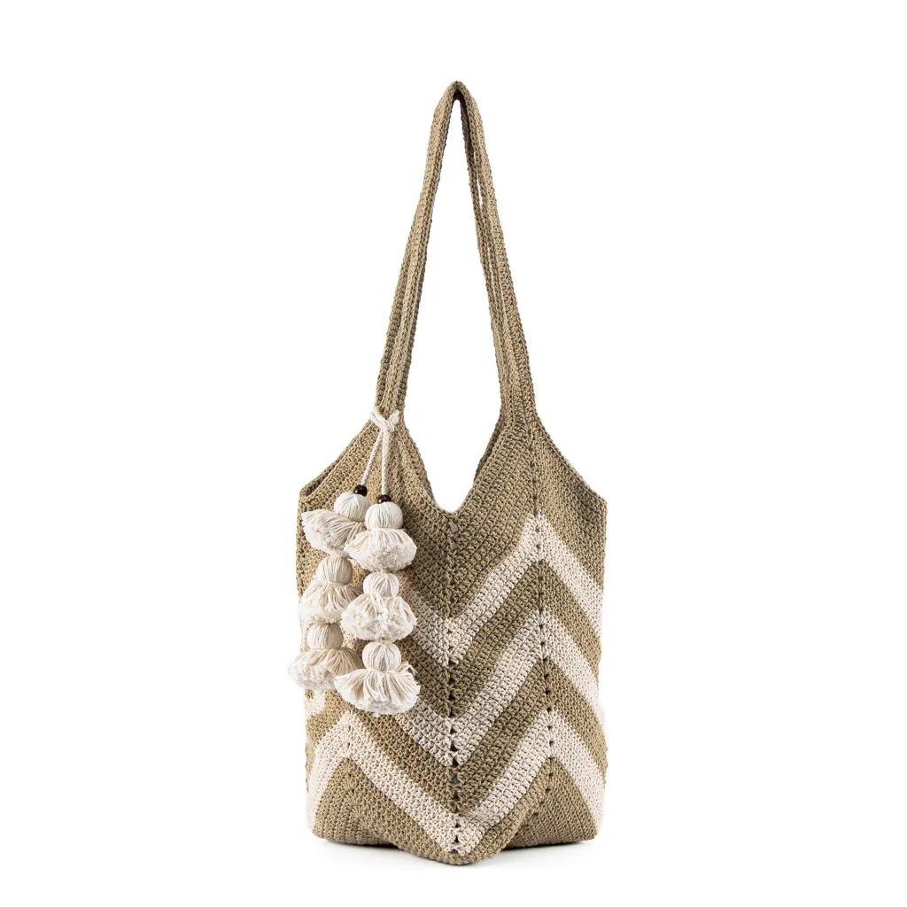 Maya Crochet Tote Sand