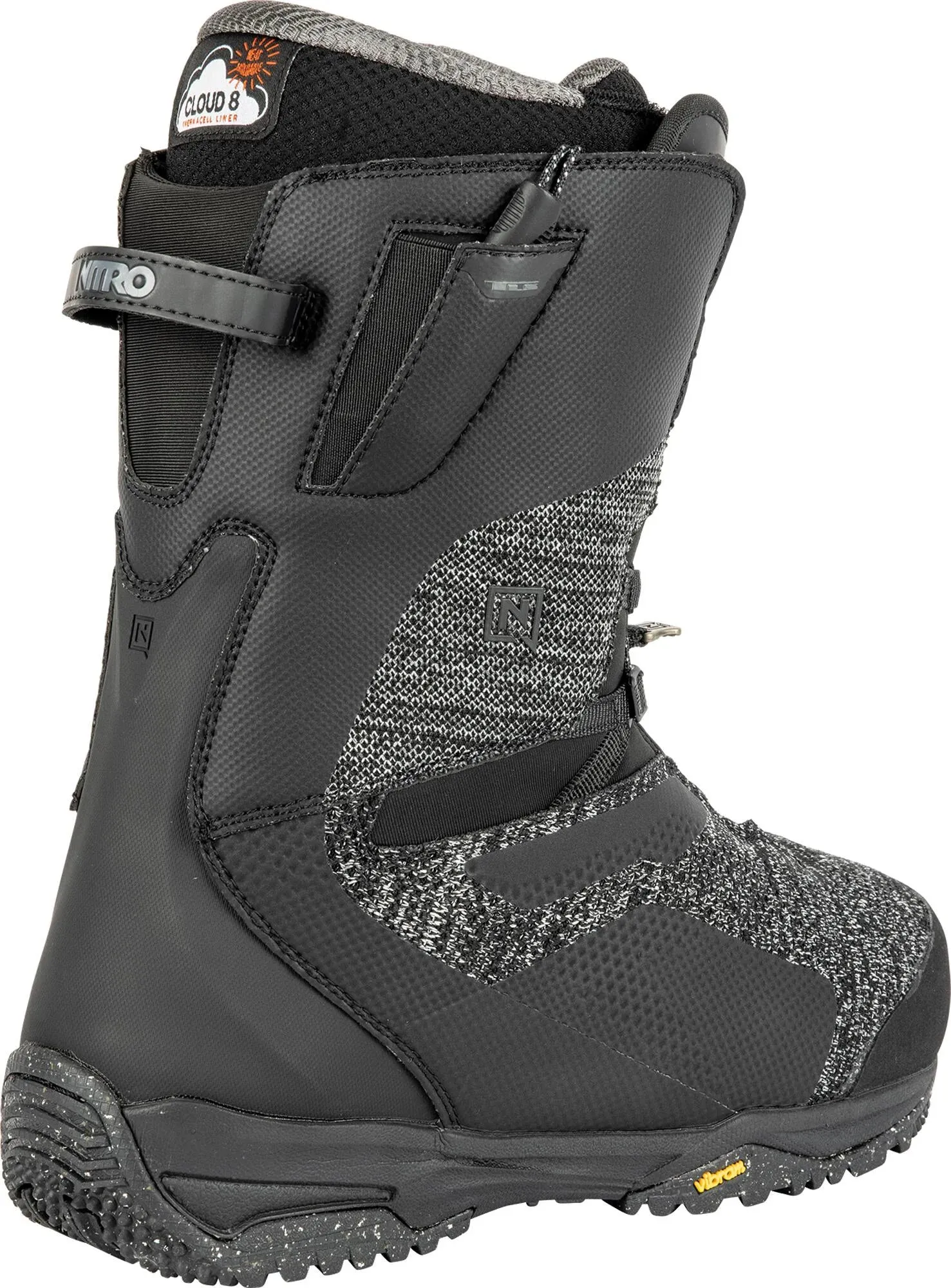 Nitro Skylab TLS Mens Snowboard Boots Black