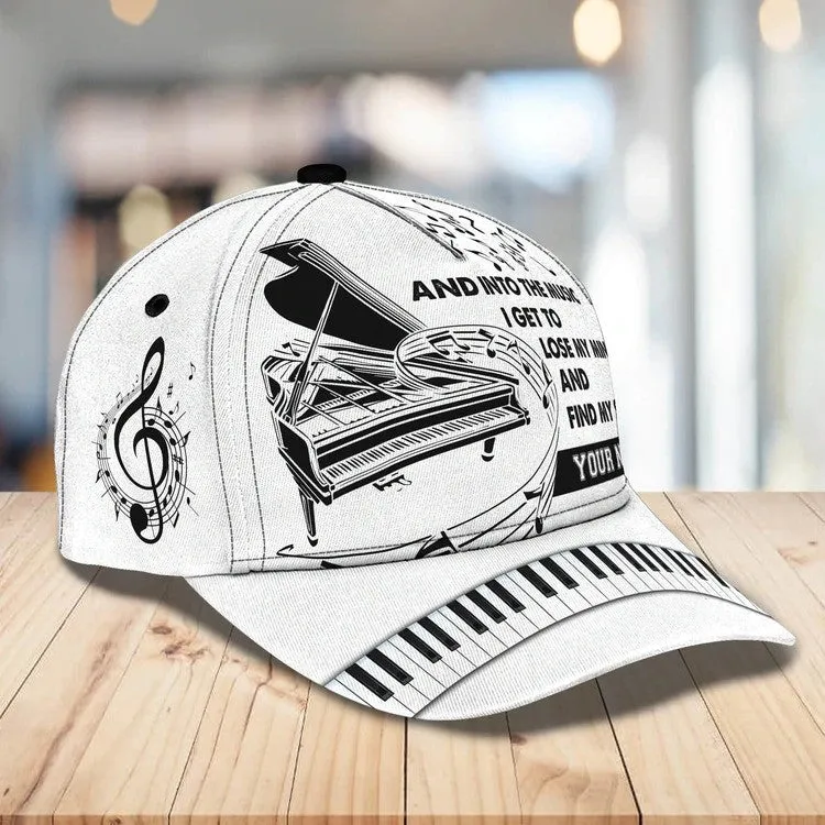 Personalized Piano Cap, In music I get to lose my mind Piano Cap for girl