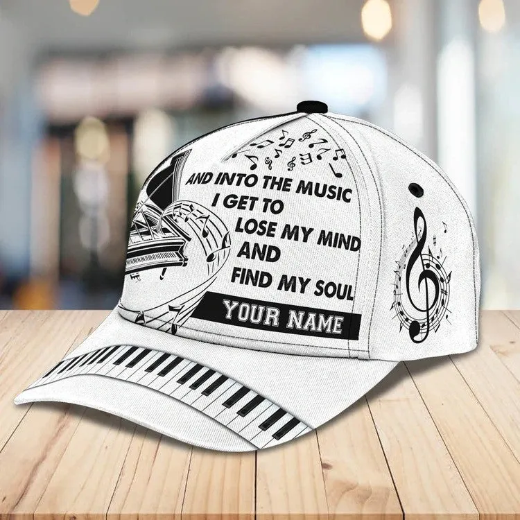 Personalized Piano Cap, In music I get to lose my mind Piano Cap for girl