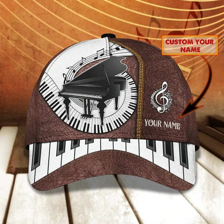 Personalized Piano Cap, In music I get to lose my mind Piano Cap for girl