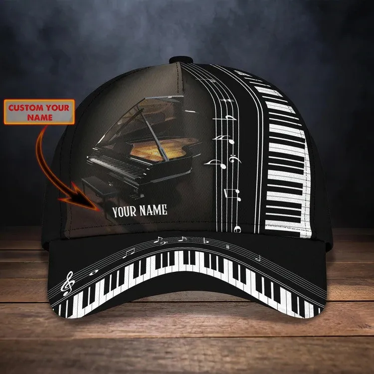 Personalized Piano Cap, In music I get to lose my mind Piano Cap for girl