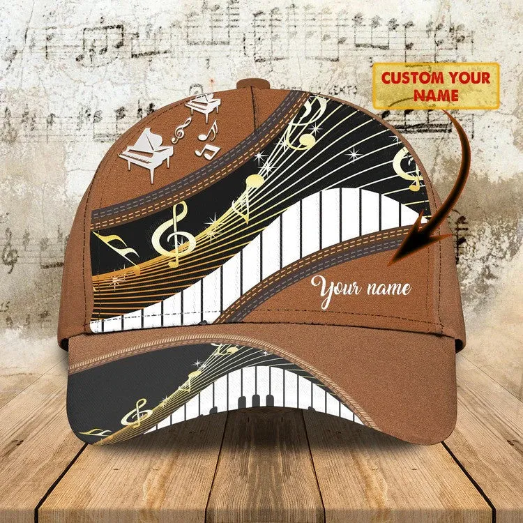 Personalized Piano Cap, In music I get to lose my mind Piano Cap for girl