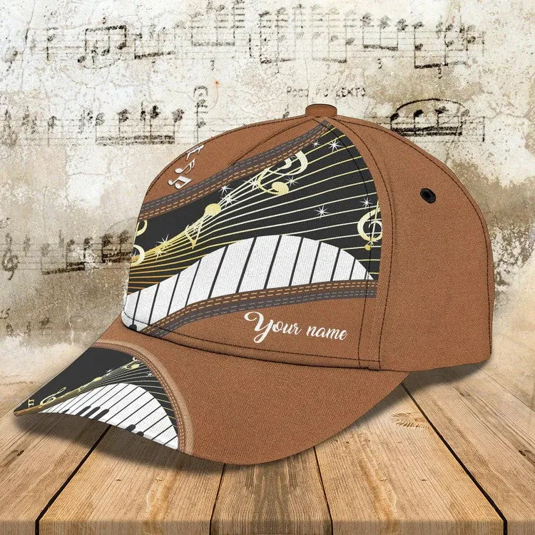 Personalized Piano Cap, In music I get to lose my mind Piano Cap for girl