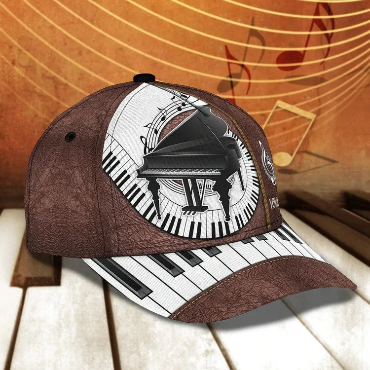 Personalized Piano Cap, In music I get to lose my mind Piano Cap for girl