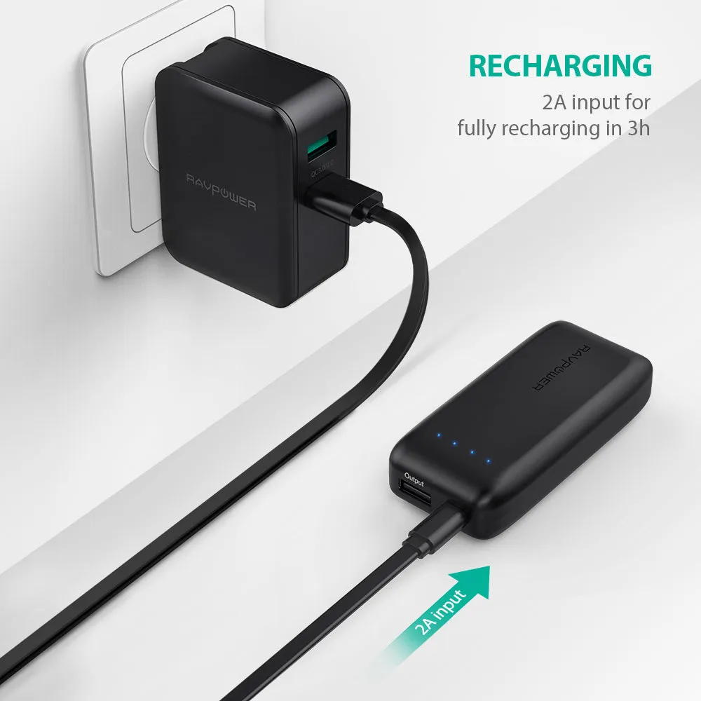 RAVPower 6700mAh Power Bank lightweight and portable battery pack