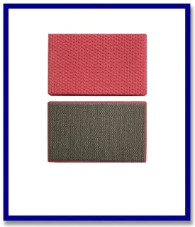 SDA Handpad 90 x 55mm Red # 200 Metal Bond Flat Foam Backing