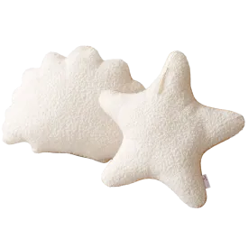 Seashell Pillows, Starfish Throw Pillows, Crustaceancore Decor