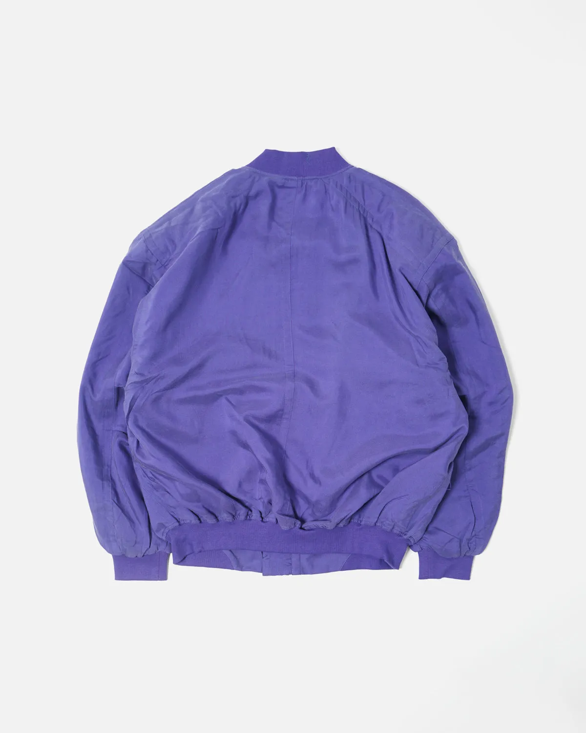 Silk Bomber Jacket / Purple