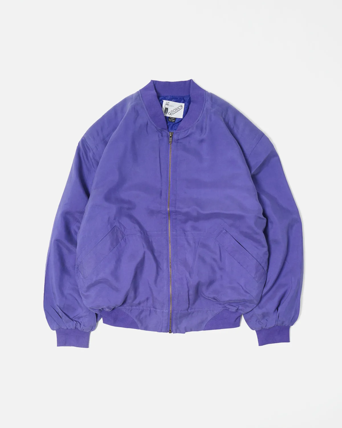 Silk Bomber Jacket / Purple