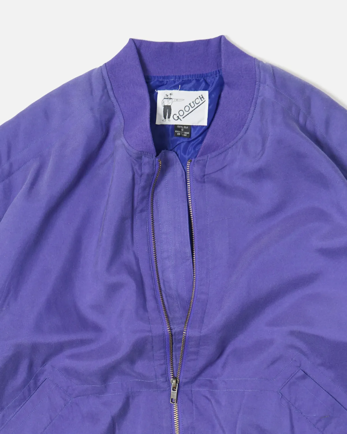 Silk Bomber Jacket / Purple