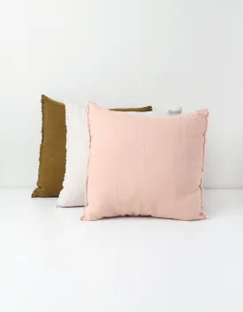 Small Stonewashed Natural Linen Pillow