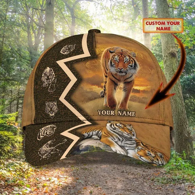 Summer American Tiger Personalized Tiger 3D Baseball Cap for man who Loves Tiger